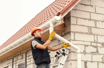 Pose et remplacement de gouttières à Cramant
